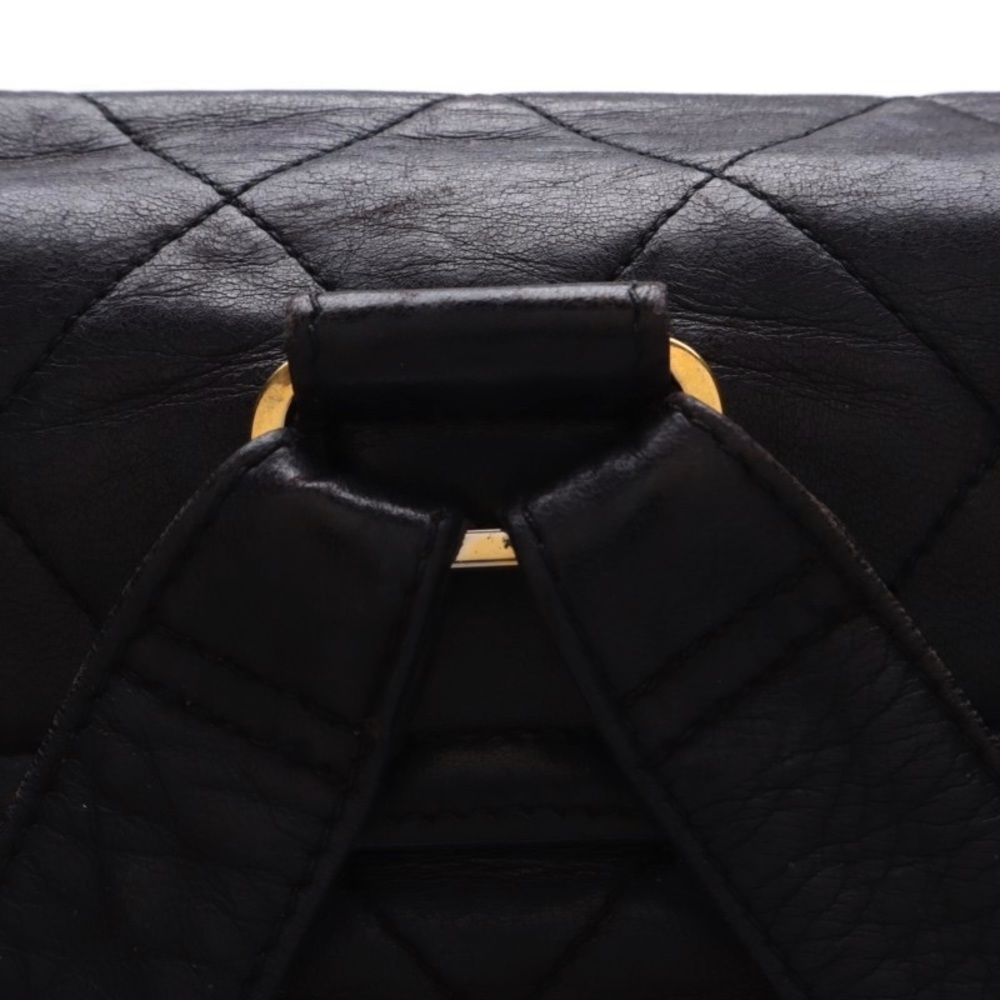 Chanel Matelasse Double Chain Backpack Lambskin Black - Picture 5 of 8